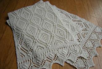 Unique charm - knitted openwork scarf