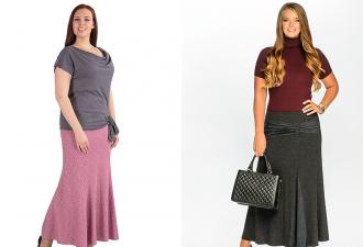 Skirts for obese women: length, material, images